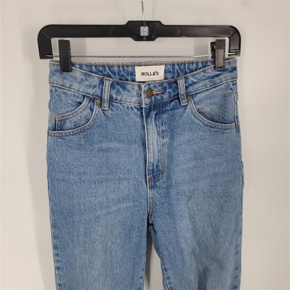 Rolla's Brad Worn Distressed Original Straight Leg Jeans 25 - Picture 2 of 10